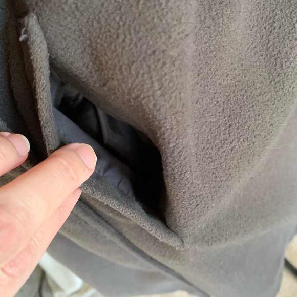 Pea Coat Wool Blend Double Breasted Long CI SONO L - Picture 5 of 16